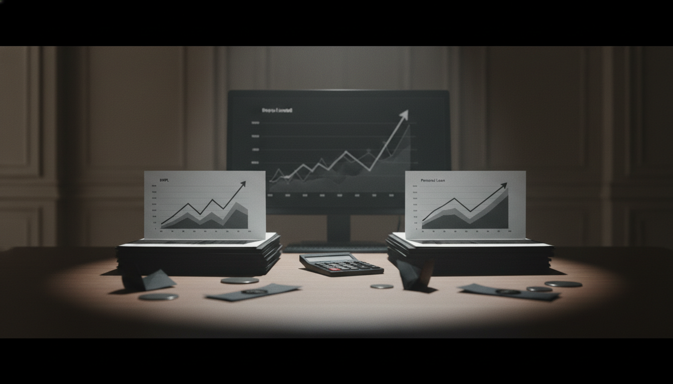 Side-by-side comparison of BNPL vs personal loan costs over time