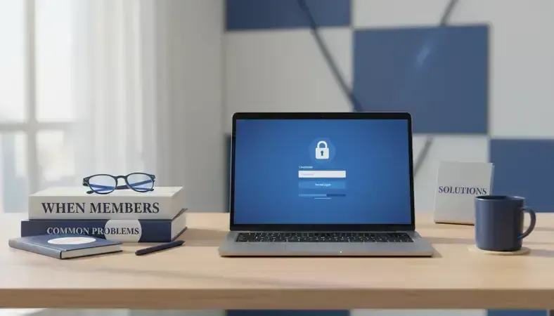 Computer screen showing secure login interface with password strength indicators