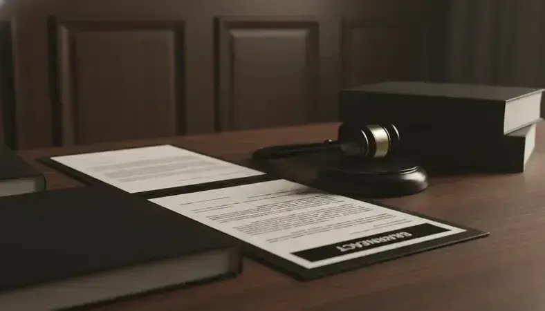 Professional legal forms and document templates organized on a desk