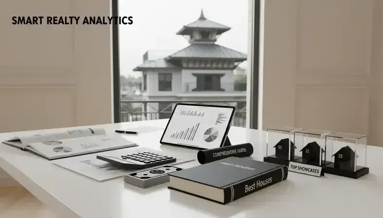 Modern rental house in Kathmandu with traditional Nepali architecture elements