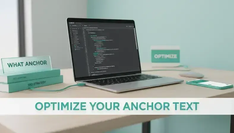 Professional SEO workspace showing anchor text optimization tools and link building strategy