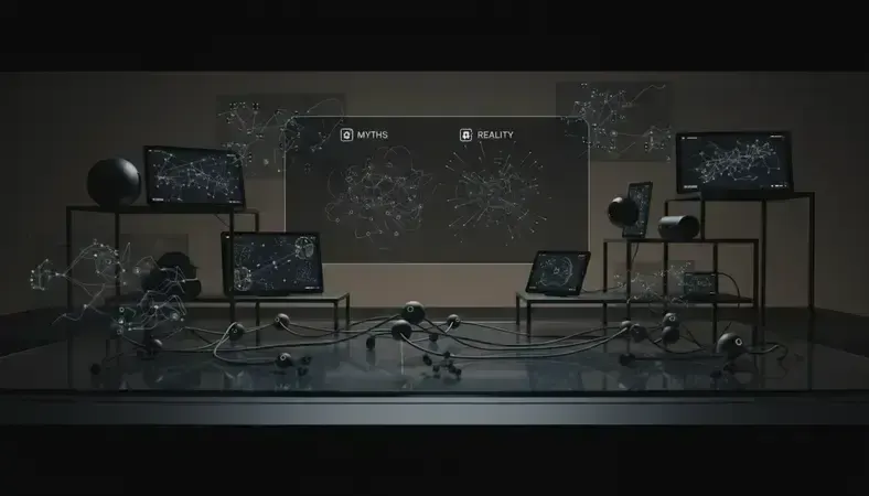 Infographic showing common myths about Character AI versus reality