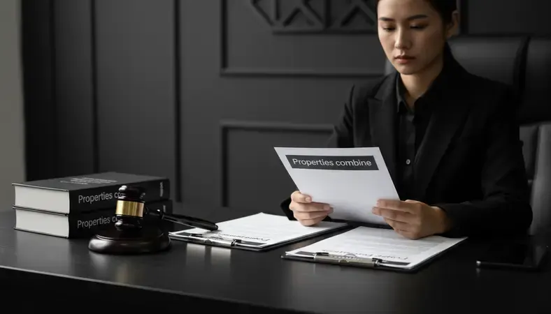 Person reviewing multiple property documents with concerned expression, surrounded by paperwork and legal books