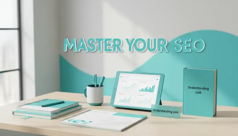 Analytics dashboard showing backlink growth and content performance metrics