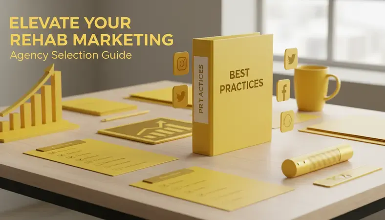 Professional evaluation checklist for selecting rehab marketing agencies with key criteria highlighted