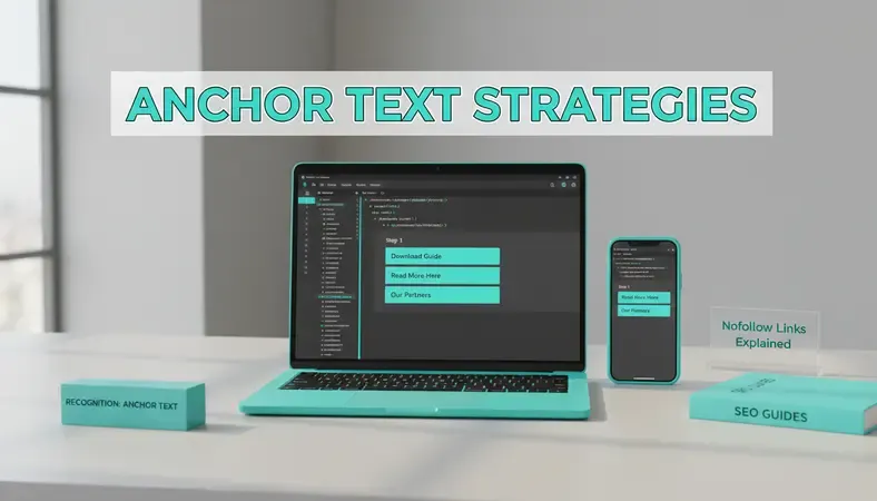 Screenshot showing various anchor text examples in nofollow links with different contexts and purposes