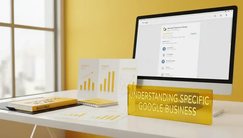 Google My Business profile for a treatment center showing services, reviews, and contact information