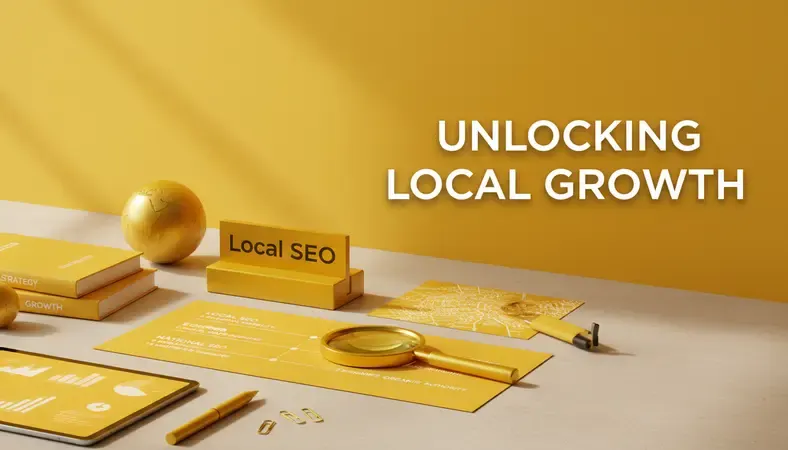 Timeline chart showing local vs national SEO milestones and expected results