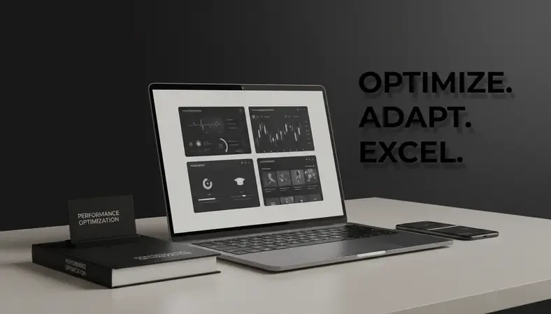 Split screen showing healthcare dashboard, financial trading interface, educational platform, and e-commerce storefront