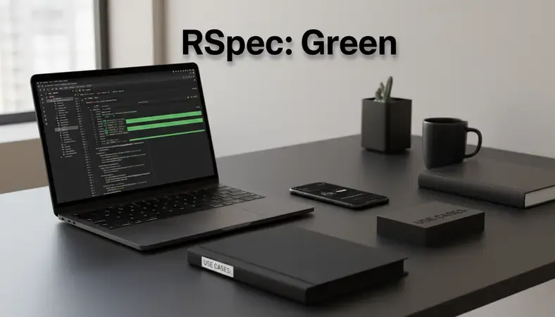 RSpec test results dashboard showing green passing tests