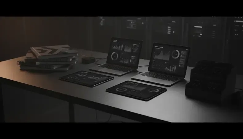 Testing environment showing PWA performance metrics across multiple devices and browsers