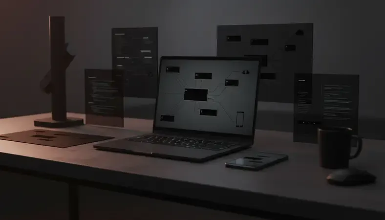 API architecture diagram showing microservices connecting to various client applications and third-party integrations