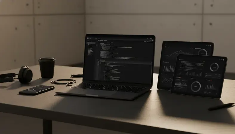 Dashboard showing various SaaS development tools and monitoring systems