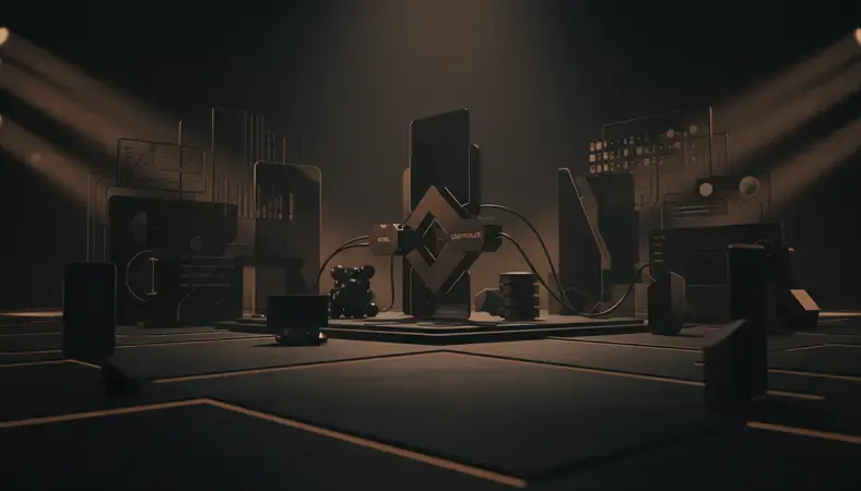 Ruby on Rails code architecture diagram showing MVC pattern and database connections