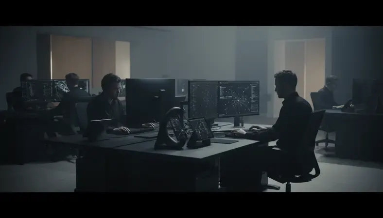 Professional developers working on Ruby on Rails code in a modern office setting