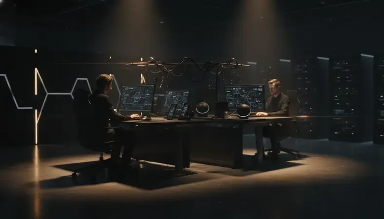 Professional developers working on Ruby on Rails code in a modern office setting