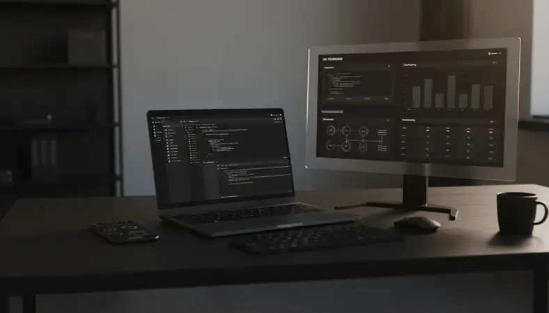 Dashboard showing SaaS development tools including CI/CD pipeline, monitoring graphs, and deployment status